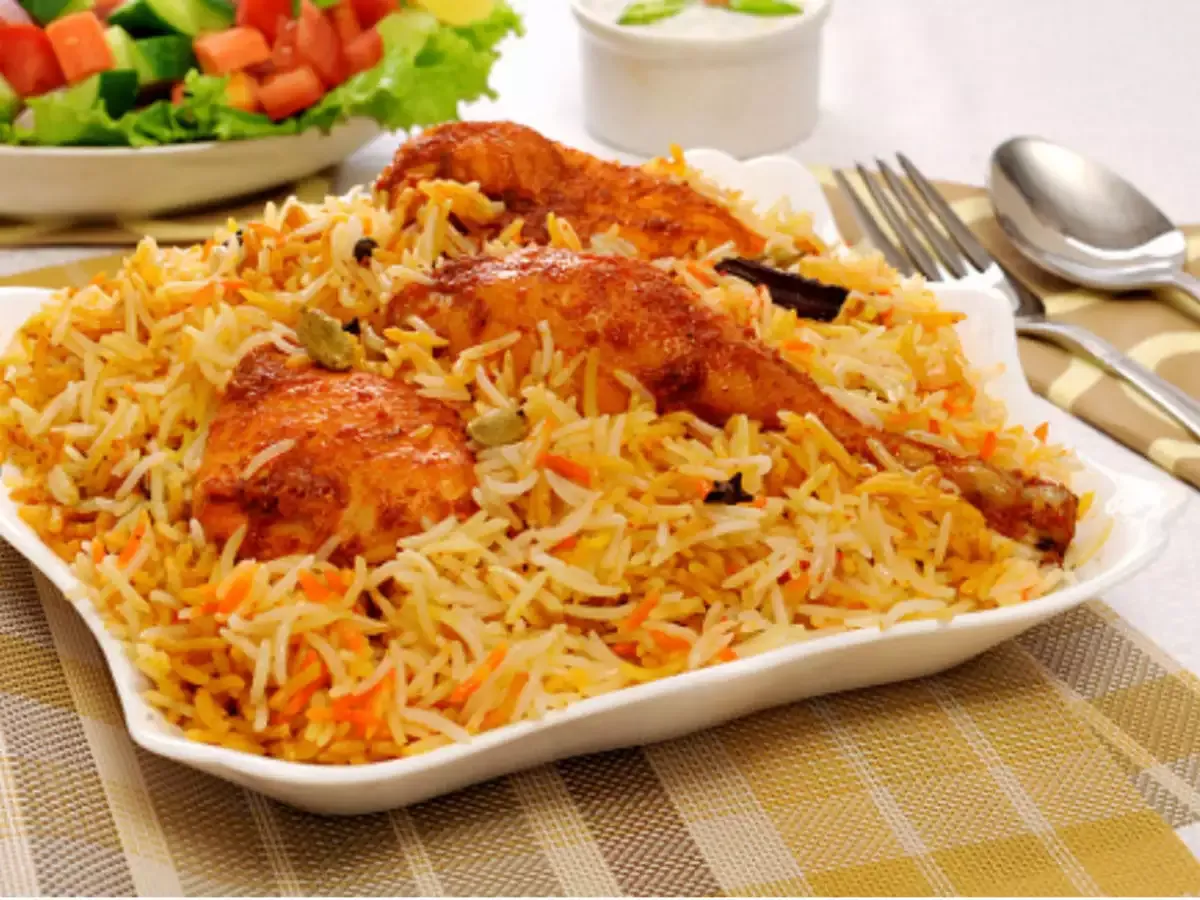Non-Vegetarian Platter II with spring paratha, fish, mutton biryani and chicken chaap